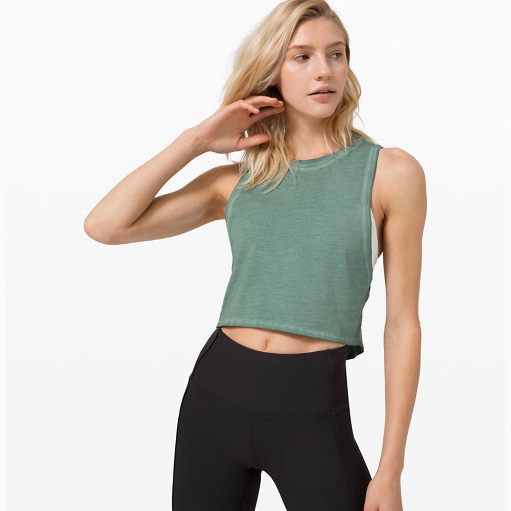 Lululemon Cutback Crop Tank Wash